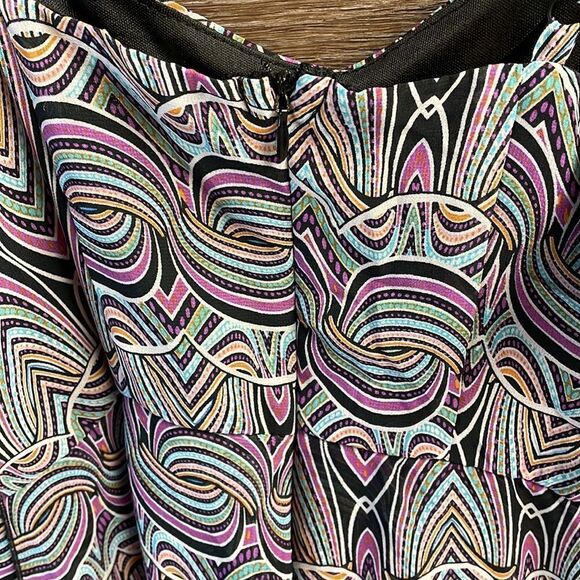 San Souci Dress Ladies Flowy Maxi Dress Size S purple and teal unique design - Picture 10 of 12